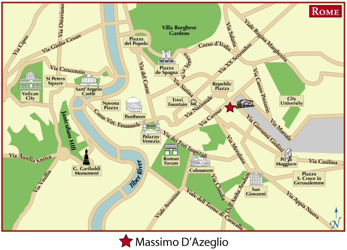 hotel massimo d'azeglio roma maps