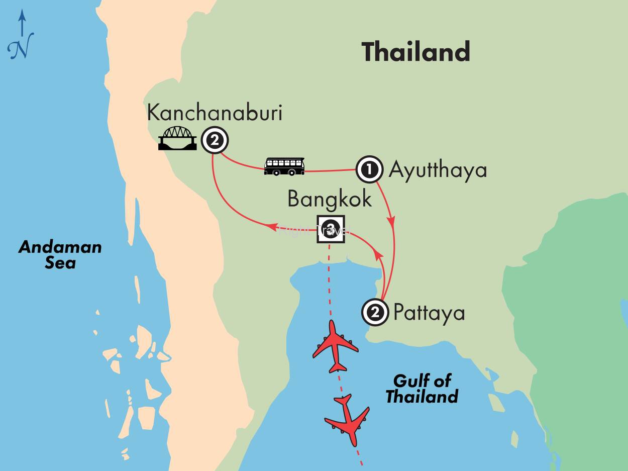 10 Day Central Thailand with River Kwai & Pattaya