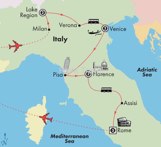 11 Day Romantic Italy