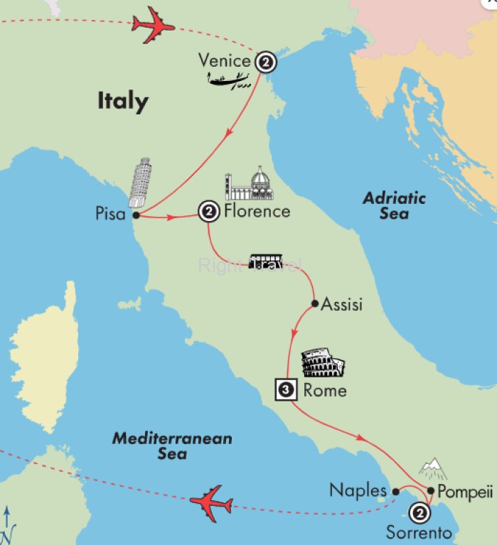 11 Day Affordable Italy with Sorrento