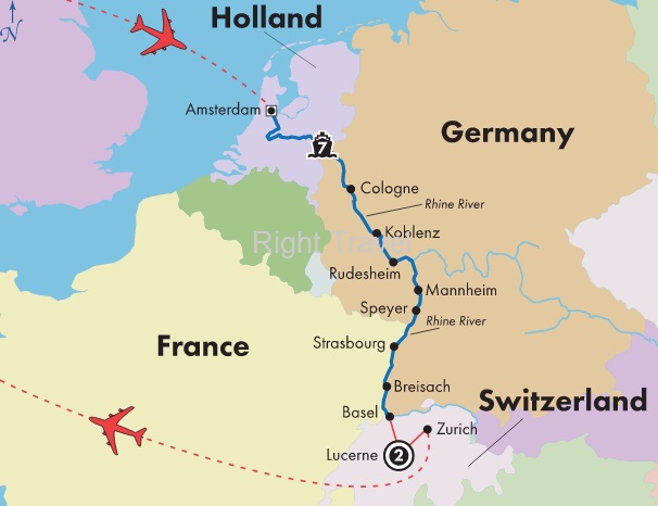 11 Day Rhine River Cruise with Lucerne