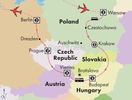 14 Day Affordable Central Europe with Warsaw, Krakow & Berlin 