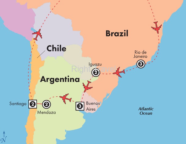 14 Day Classic Brazil, Argentina & Chile with Mendoza Wine Country