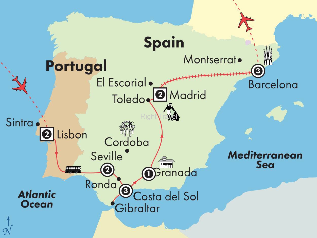 spain portugal greece tours