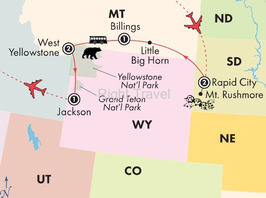 7 Day Classic Wyoming & South Dakota Parks Including Yellowstone