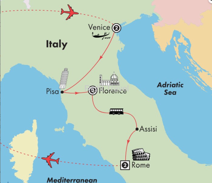 8 Day Affordable Italy