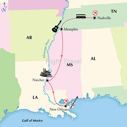 8 Day Musical Journey Through the South 