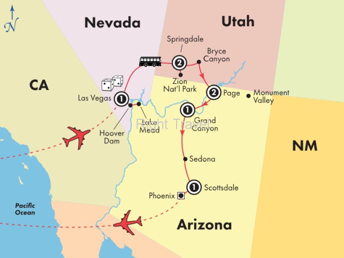 8 Day Zion, Bryce Canyon & Grand Canyon National Parks