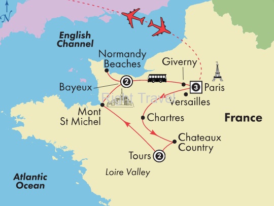 9 Day France with Loire Valley & Normandy